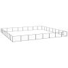 Dog Kennel Black 688.9 ft¬≤ Steel